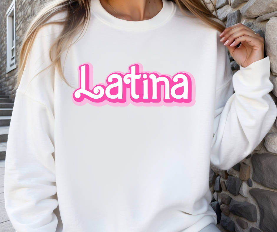 Barbie Pink Latina Crewneck Sweater
