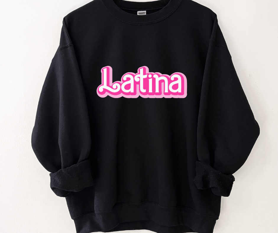 Barbie Pink Latina Crewneck Sweater